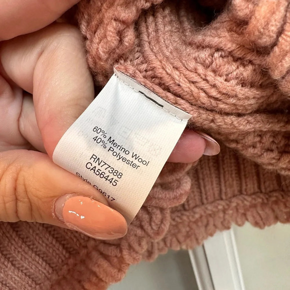 Madewell Blush Mauve Patchwork Stitchmix Pullover Sweater Merino Wool Size XXS - Picture 14 of 16